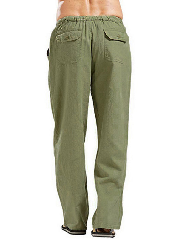 Men's Woven Linen Casual Pants