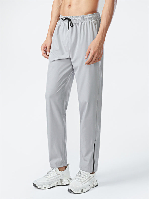 Ice silk Drawstring Athletic Pants