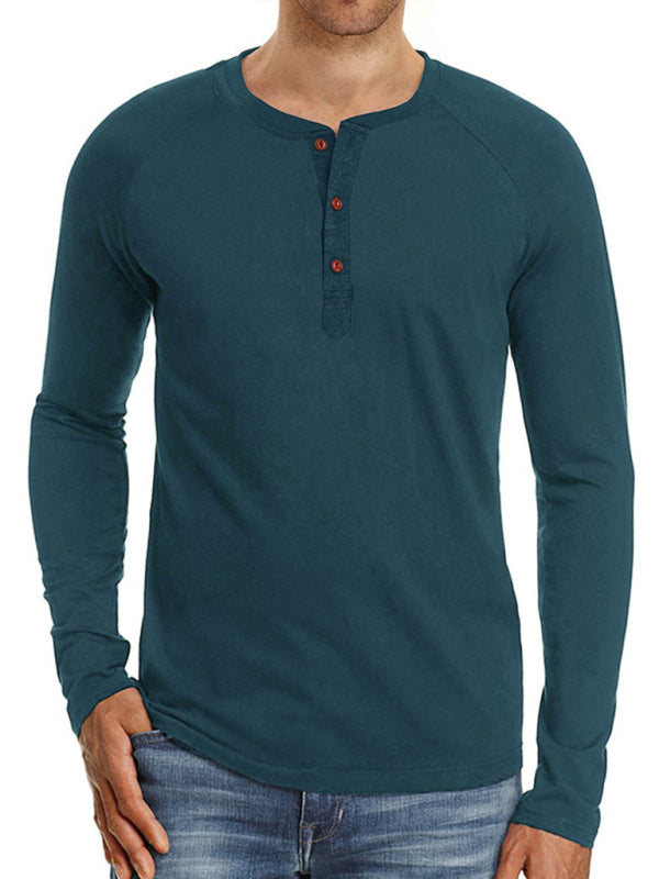 Casual Button Henley Long Sleeve