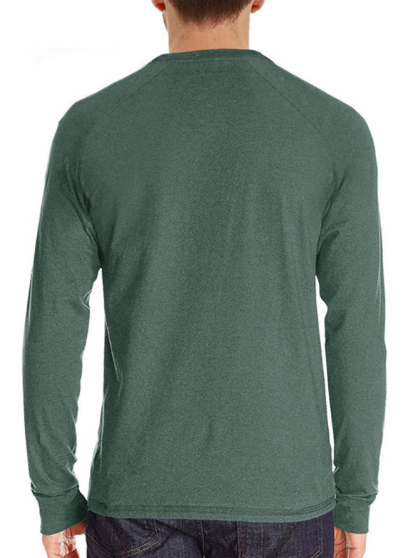 Casual Button Henley Long Sleeve