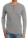 Casual Button Henley Long Sleeve