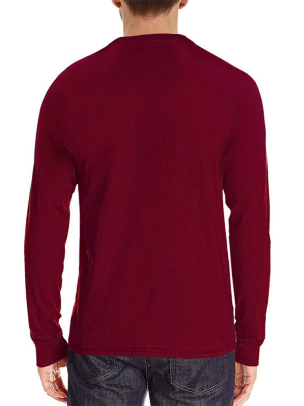 Casual Button Henley Long Sleeve