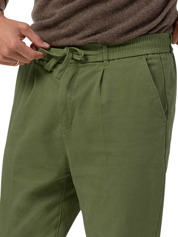 Straight Solid Casual Pants