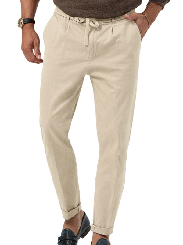 Straight Solid Casual Pants