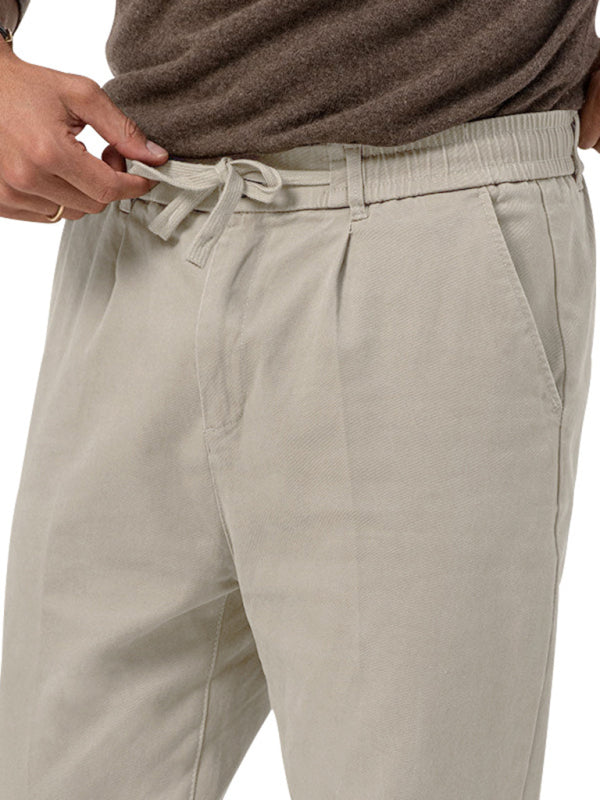 Straight Solid Casual Pants