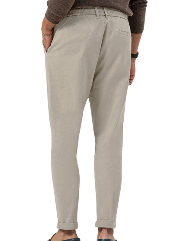 Straight Solid Casual Pants