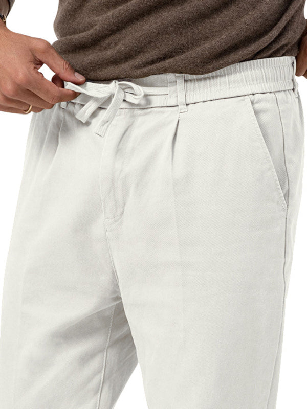 Straight Solid Casual Pants