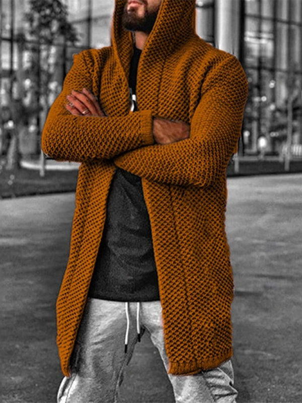 Hooded Knitted Cardigan Sweater