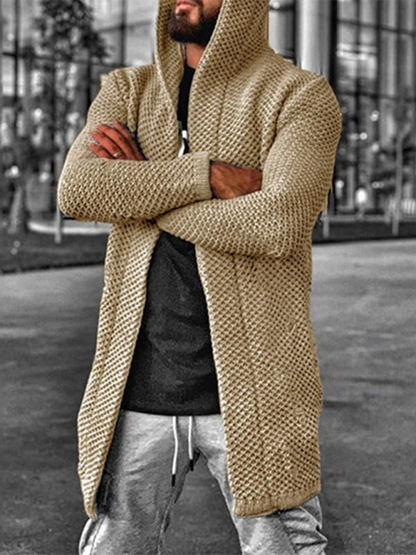 Hooded Knitted Cardigan Sweater