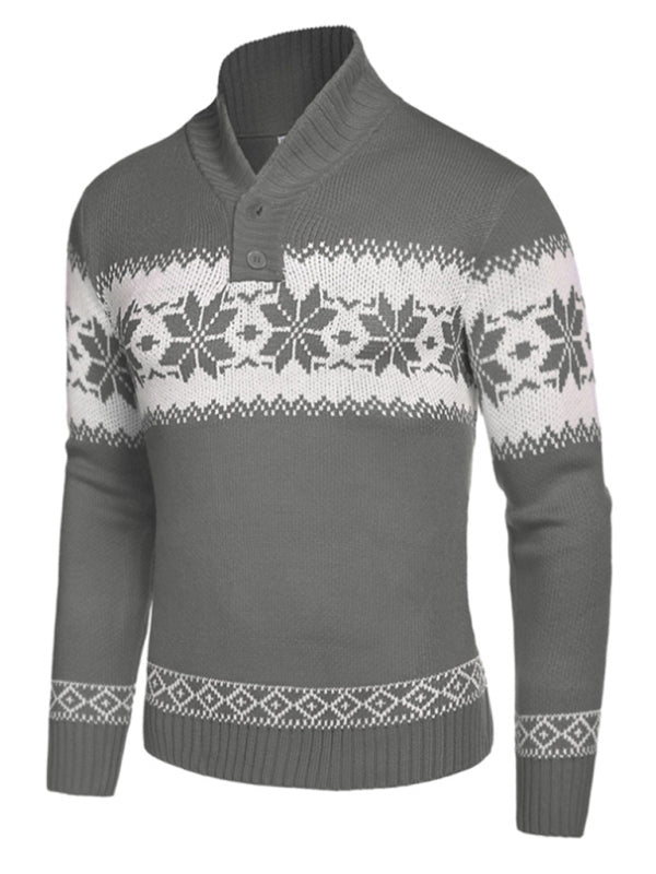 Knit Shawl-Collar Men's Sweater