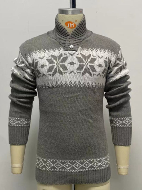 Knit Shawl-Collar Men's Sweater