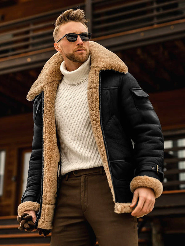 Men's Shearling Leather Jacket