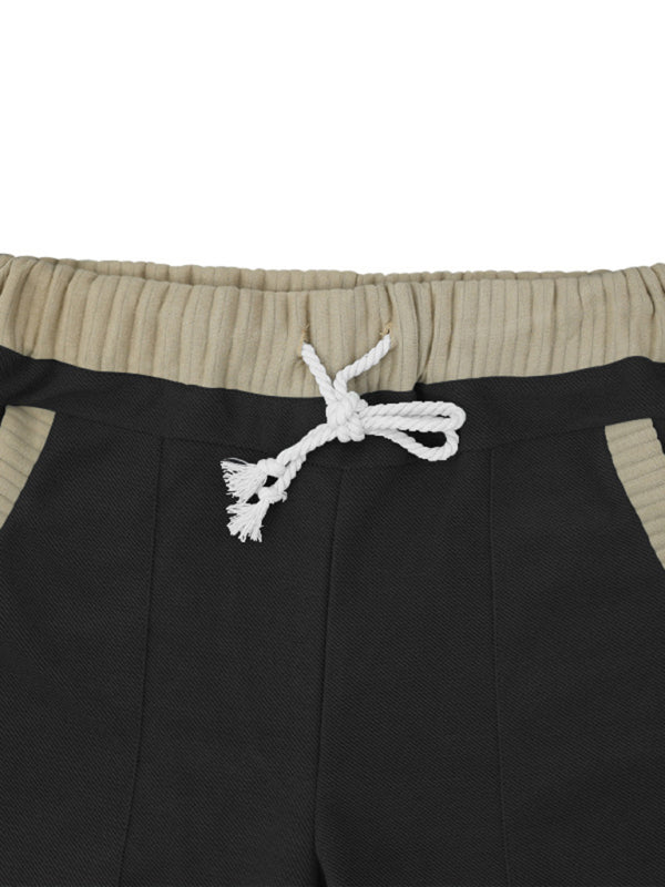 Drawstring Block Knitted Pants