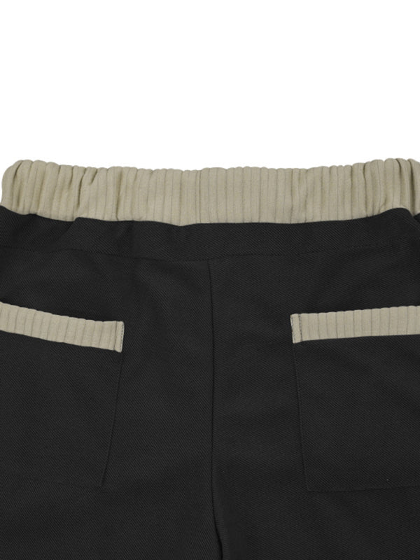 Drawstring Block Knitted Pants