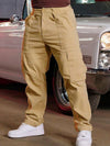 Solid Casual Cargo Pants