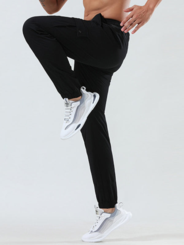 Quick-Dry Fitness Elastic Zipper Pants