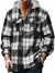 Loose Casual Flannel Hooded Plaid Shirt