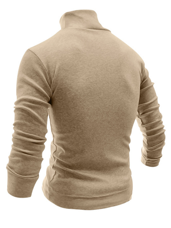 Simple Collared Long-sleeve T-shirt