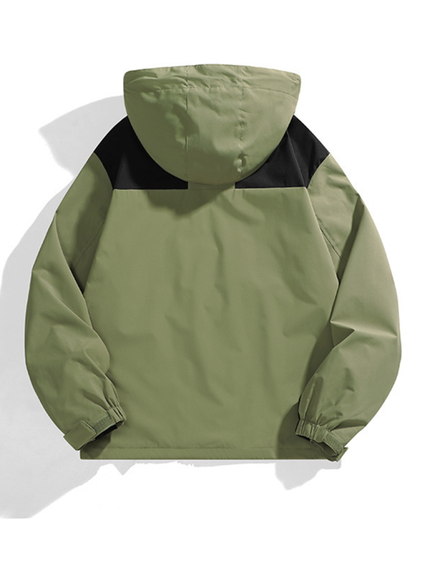 Waterproof Windproof Jacket with Removable Hood