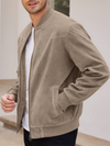 Casual Retro Suede Solid Zipper Jacket