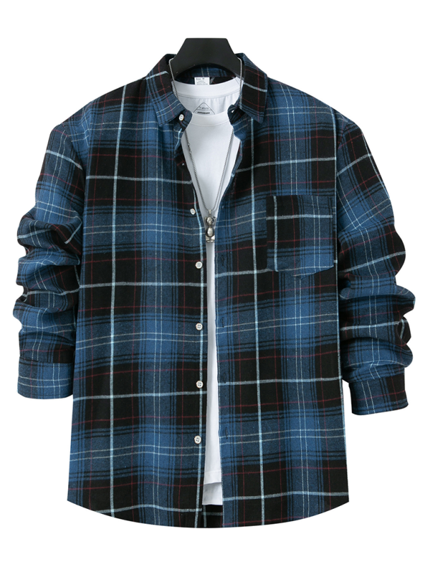 Plaid Long-Sleeved Casual Shirt