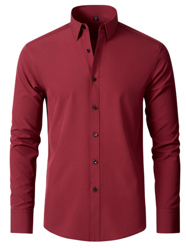 Non-Iron Wrinkle-Resistant Long-Sleeve Shirt