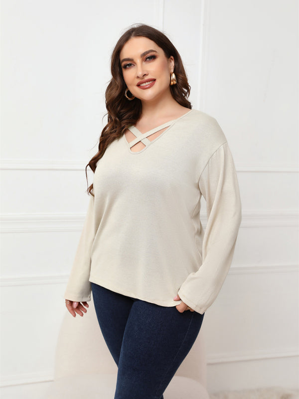 Crisscross V-Neck Top