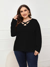 Crisscross V-Neck Top