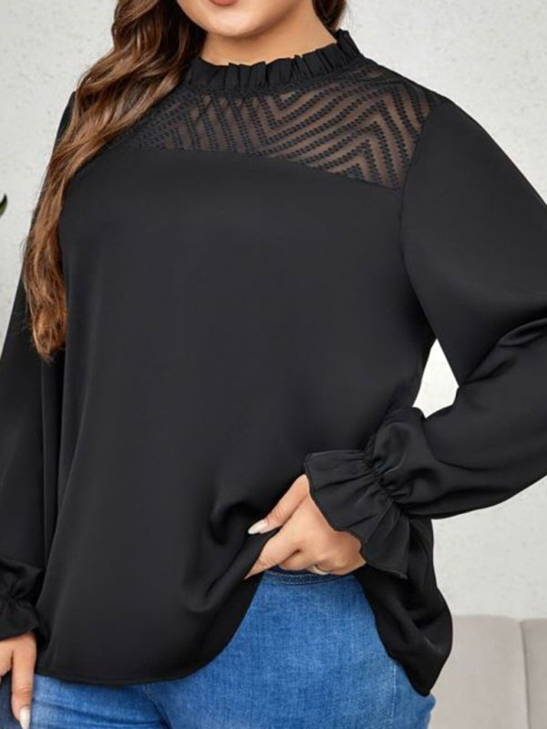 Mesh Sleeve Blouse