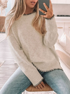 Casual Stitched Hem Sweater