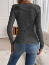 Slim Fit Buttoned Striped Top