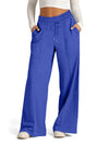 Solid Wide Leg Casual Pants