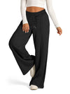 Solid Wide Leg Casual Pants