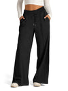 Solid Wide Leg Casual Pants