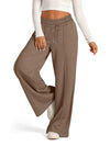 Solid Wide Leg Casual Pants