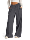 Solid Wide Leg Casual Pants