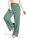 Solid Wide Leg Casual Pants