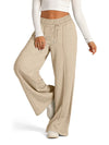 Solid Wide Leg Casual Pants