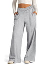 Solid Wide Leg Casual Pants