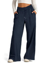 Solid Wide Leg Casual Pants