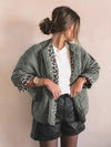 Quilted Leopard Retro Casual Jacket