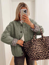 Quilted Leopard Retro Casual Jacket