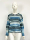 Rainbow Gradient Stripe Mohair Sweater