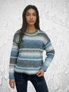 Rainbow Gradient Stripe Mohair Sweater