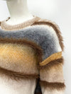 Rainbow Gradient Stripe Mohair Sweater