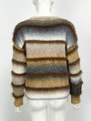 Rainbow Gradient Stripe Mohair Sweater