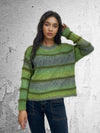 Rainbow Gradient Stripe Mohair Sweater