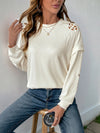 Casual Hollow Stitched Top