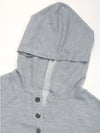 Solid Casual Hooded Sweatshirt