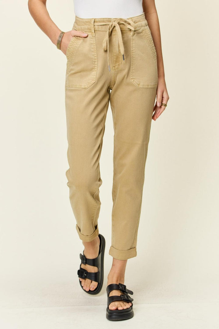 Judy Blue Full Size High Waist Jogger Jeans - Cocoa Yacht Club